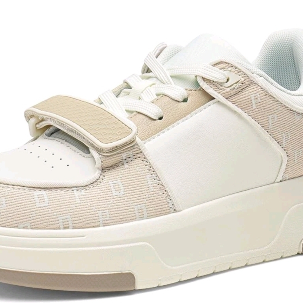 Beige and White Sneakers